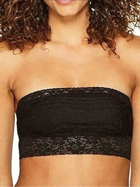 Free People Intimately NWT Scallop Lace Front Padding Bandeau Bralette, Sml